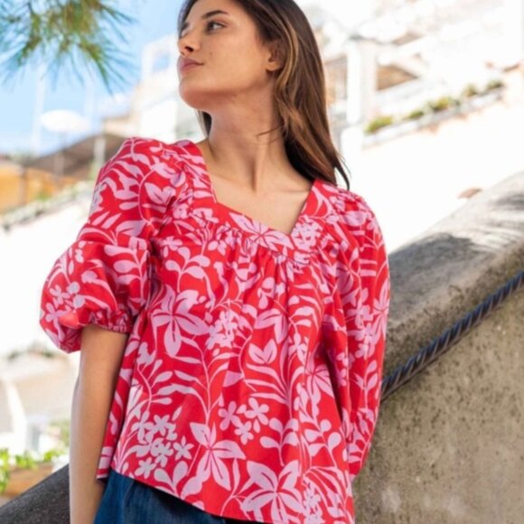 Voyageur by Mersea Ada Poplin Floral Print Top. NWT. Small - Picture 7 of 7